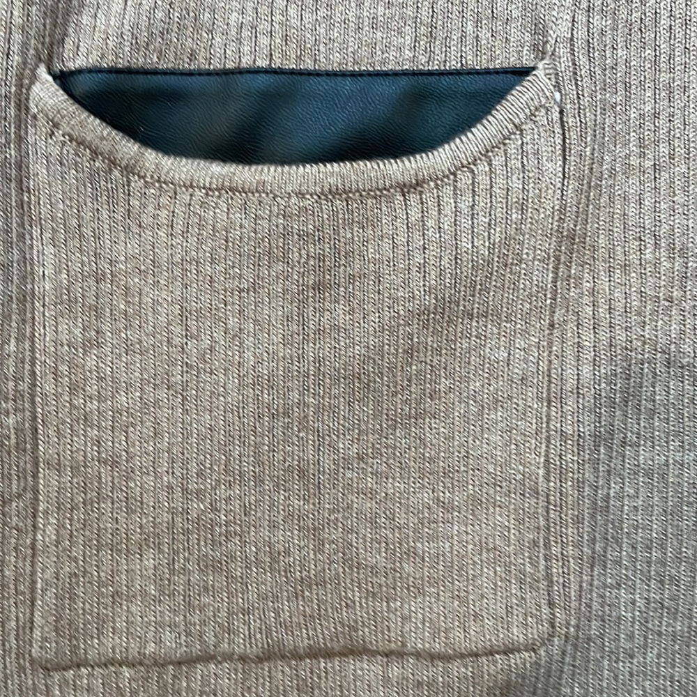 AGB Dress Size Large NWT Heather Taupe Color 2 accent pockets Sweater Tunic - Picture 8 of 14